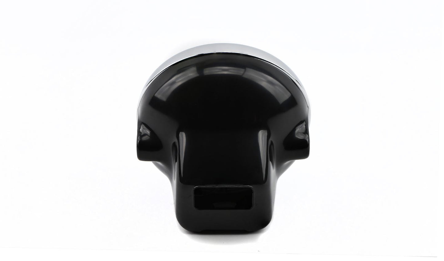 Headlight Round Black Back Complete Universal 7''