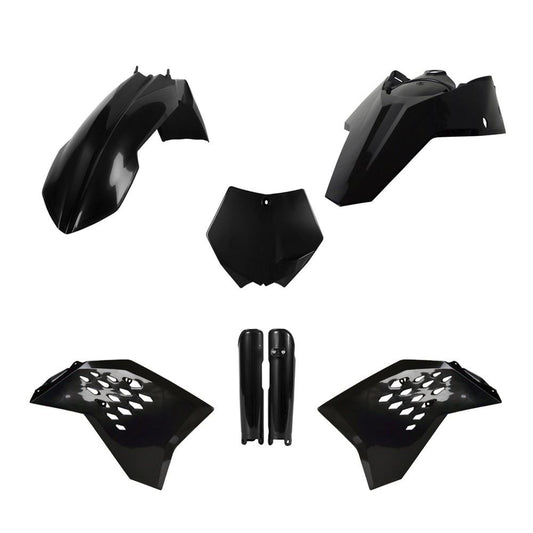 POLISPORT PLASTIC KIT + FORK GUARDS KTM SX/SX-F 2007, BLACK