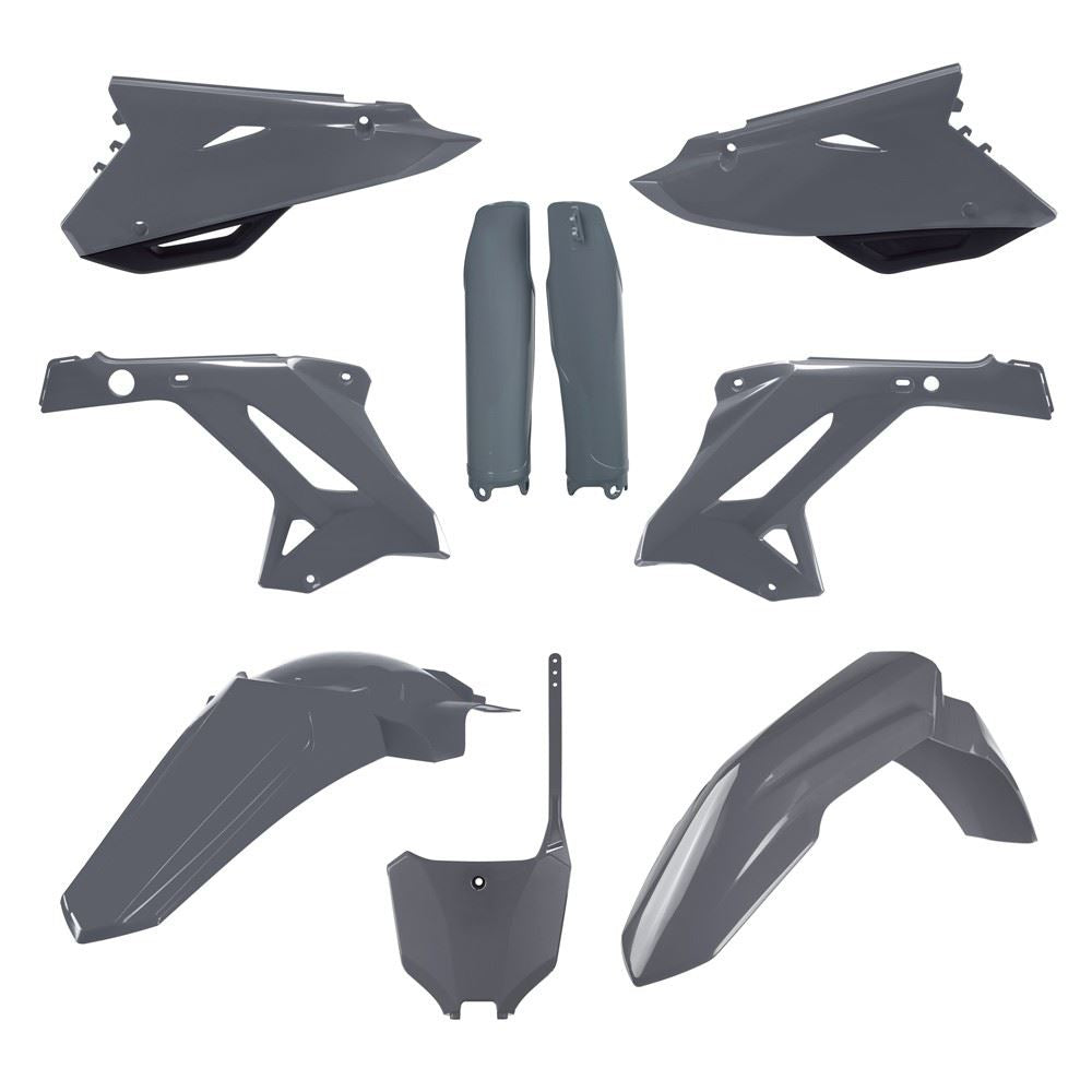 POLISPORT PLASTIC KIT HONDA CR125-250 02-07, GREY CRF450R 21-22 RESTYLE
