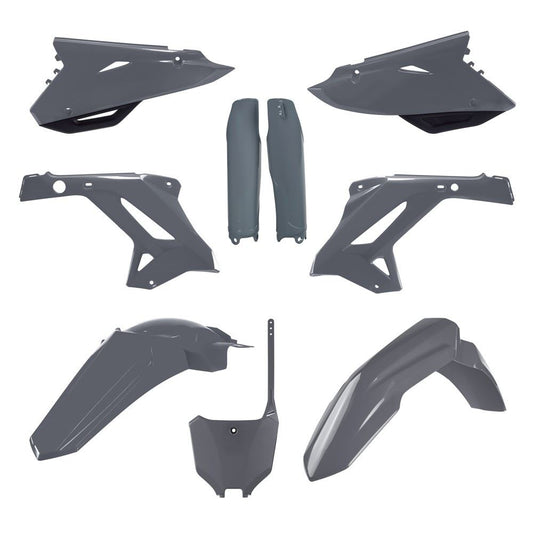 POLISPORT PLASTIC KIT HONDA CR125-250 02-07, GREY CRF450R 21-22 RESTYLE