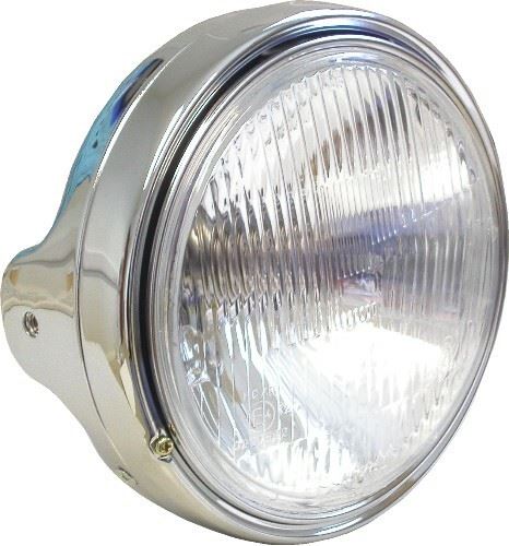 Headlight Round Chrome Complete Univeresal 7"(E Marked)