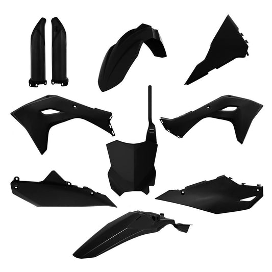 POLISPORT PLASTIC KIT + FORK GUARDS KAWASAKI KX250F 2025, KX450F 24-25, BLACK