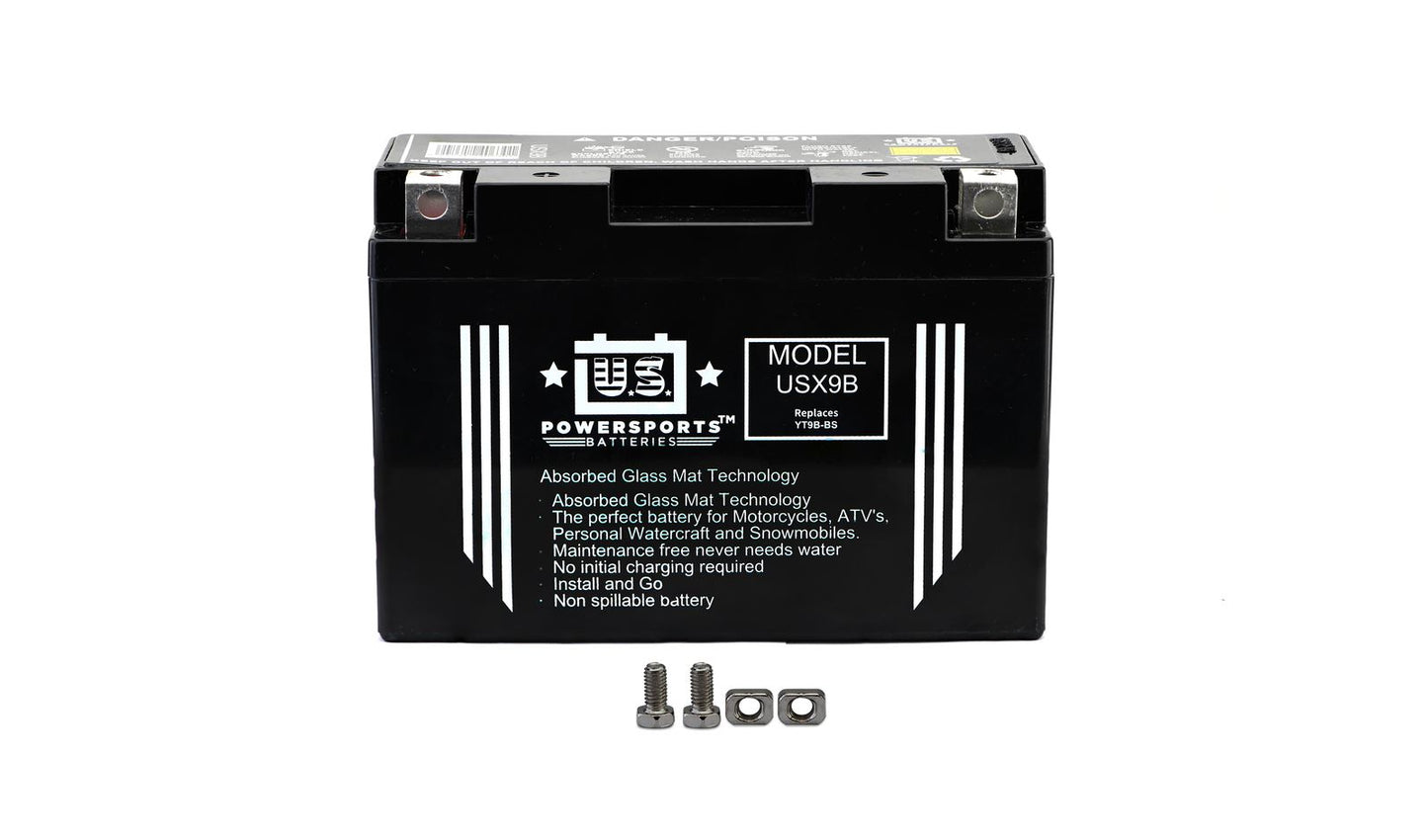 MTX Power/ US Powersports Battery XT9B-4/ USX9B Sealed 12v 9.0AH CCA:140A L:151mm H:105mm W:69mm CT9B-4, CT9B-BS