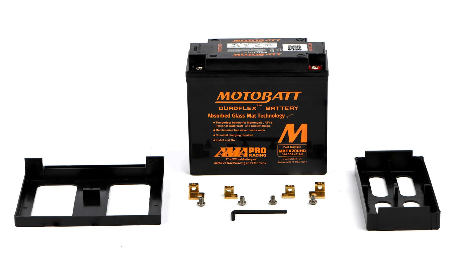 Motobatt Battery MBTX20UHD Black 12v 22.3Ah (20Hr) CCA:320A YTX20LBS L:175mm x H:155mm x W:87mm