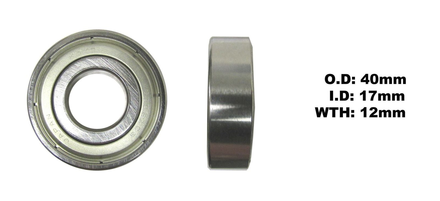 Bearing Koyo 6203ZZ(I.D 17mm x O.D 40mm x W 12mm)