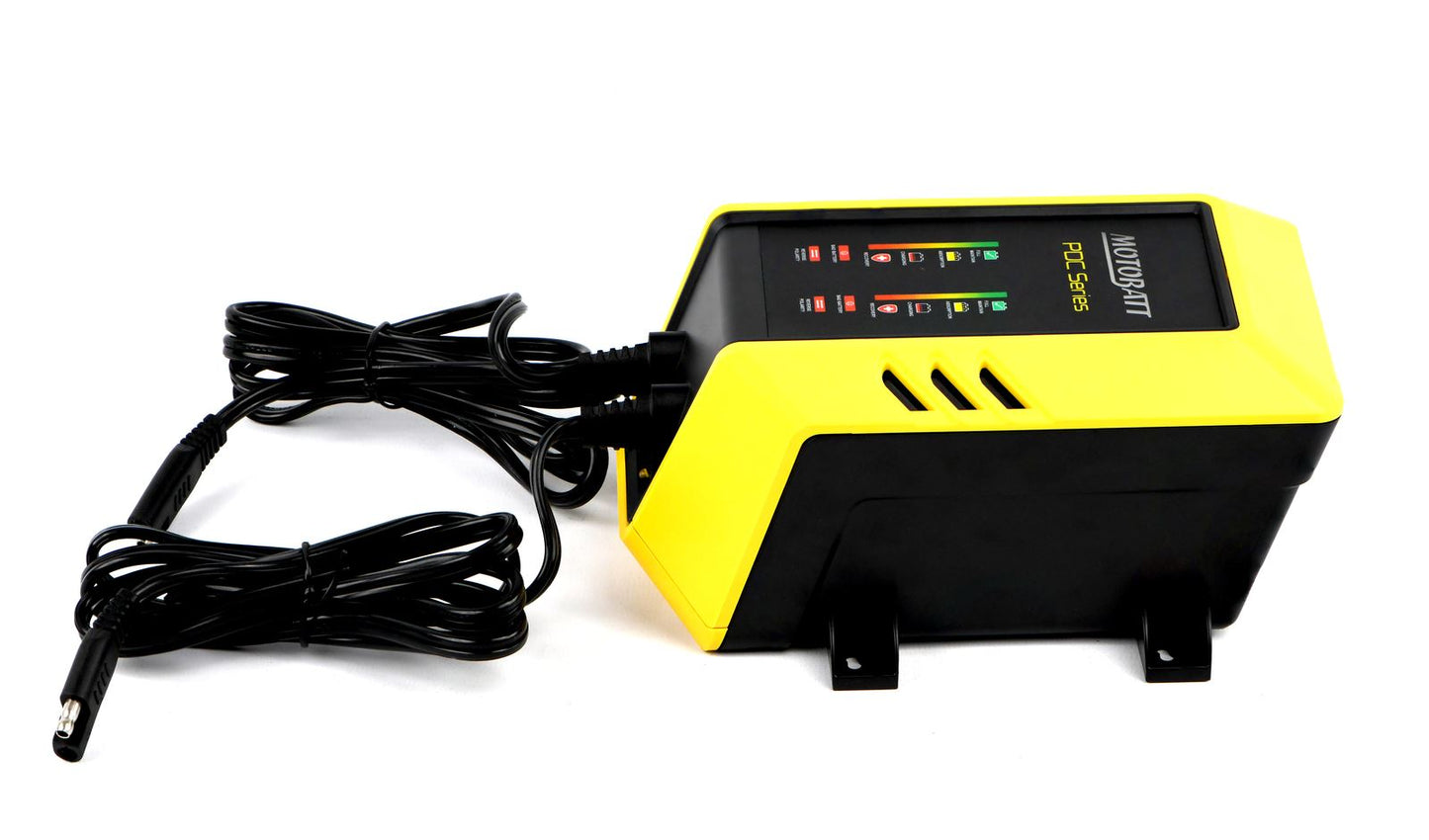 Motobatt PDC2x2A Dual Bank Battery Charger, 9 Stage 2.0A