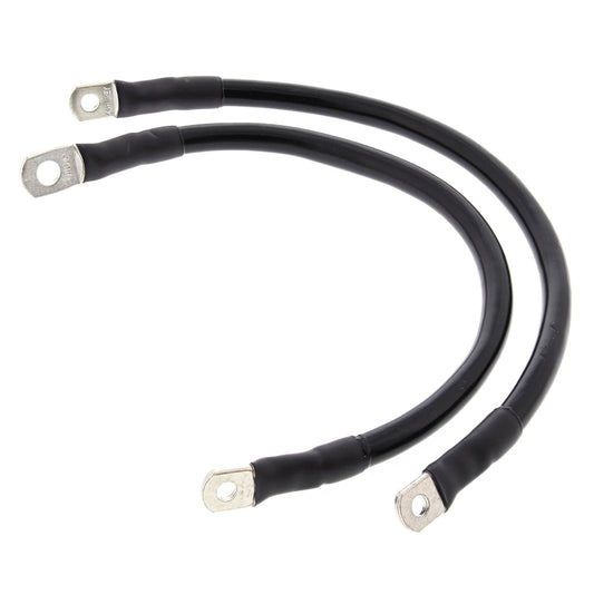 Battery Cable Kit Black Harley XL 1200 50 50TH Ann. 2007, XL 1200C Custom 04-09, XL 1200L Low 07-09, XL 1200N Nightster 08-09, XL 1200R Roadster 04-09, XL 883 04-09, XL 883 50 50TH Ann. 2007, XL 883C Custom 04-09, XL 883L Low 05-09, XL 883N Iron