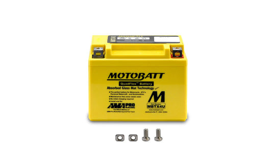 Motobatt Battery MBTX4U 12v 5.0Ah (20Hr) CCA:70A YTX4L-BS,YT4LBS, YB4LB, YTZ4V L:114mm x H:87mm x W:70mm