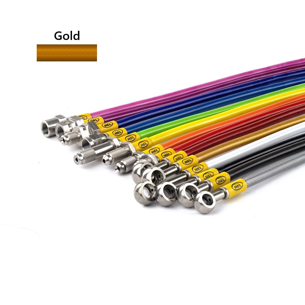 GOLD Hel Clutch Braided Hose Line For Honda VTR1000 Firestorm 1997-2006