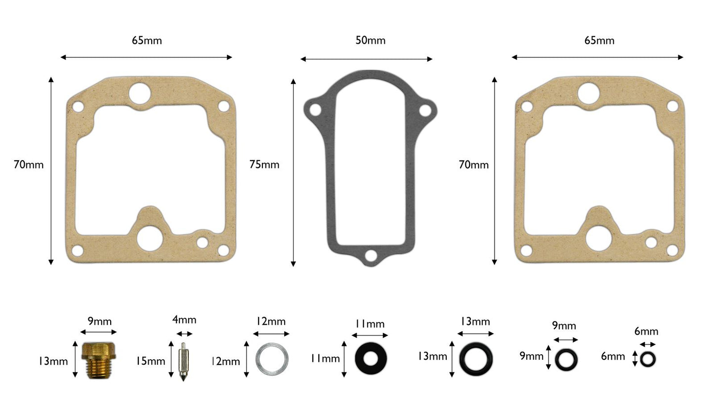 Carb Repair Kit Kawasaki Z1000A1-A2 77-78, Z900A4-5 76-77