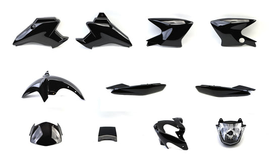 Complete Fairing Kit For Yamaha YBR 125 2014-2017 Plastics Panels Black