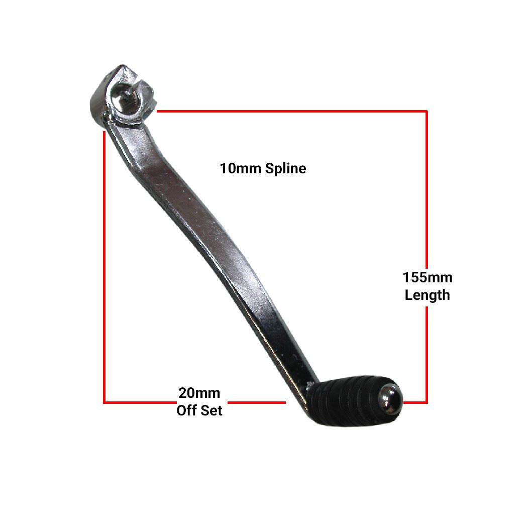 Gear Lever Honda, Kawasaki, Yamaha 5" Chrome Straight Lever