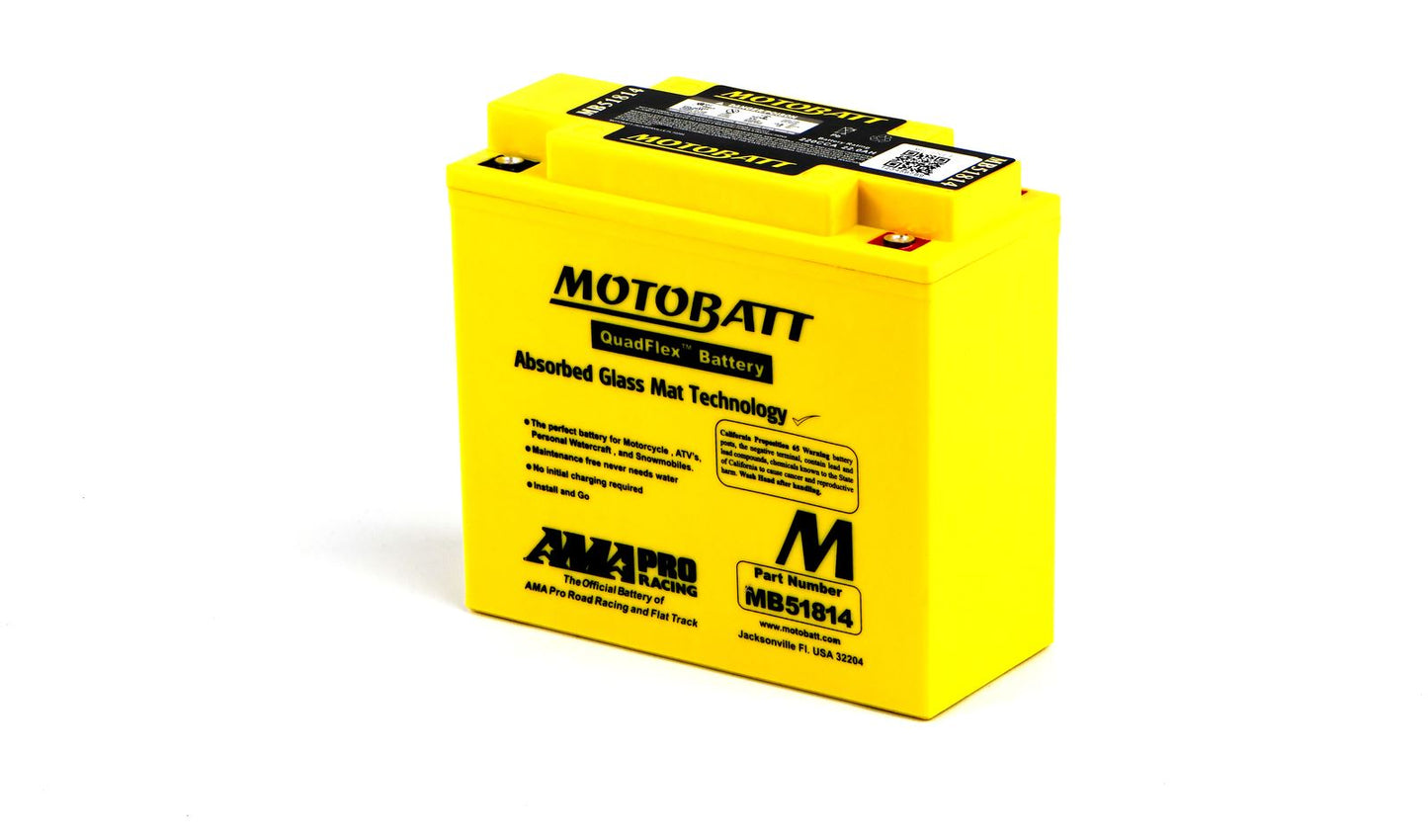 Motobatt Battery MB51814 12v 22.3Ah (20Hr) CCA:235A 51814, 51913 L:183mm x H:170mm x W:80mm