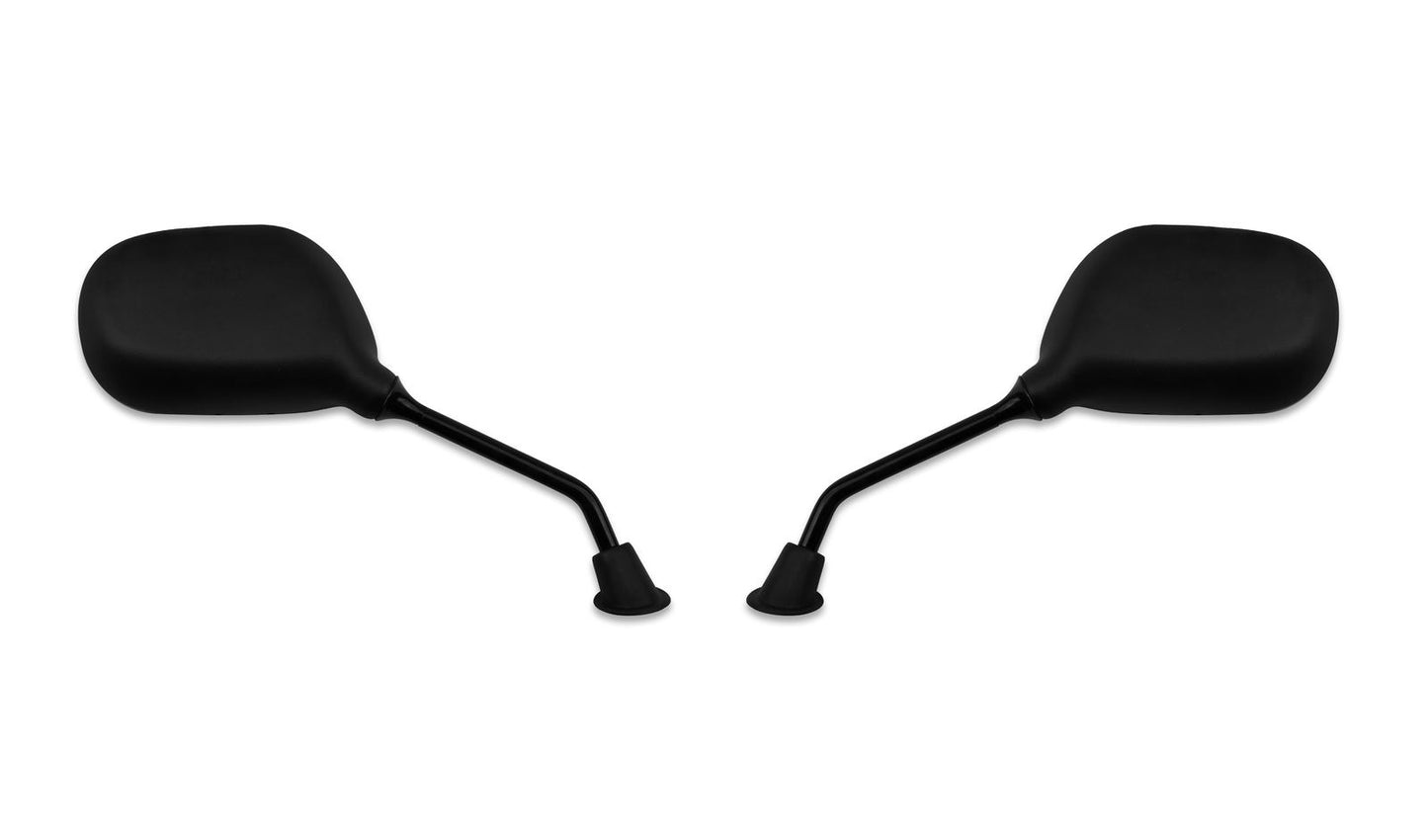 Mirrors Left & Right 8mm Black Rectangle Scooter Yamaha NCX125 (E-Marked)