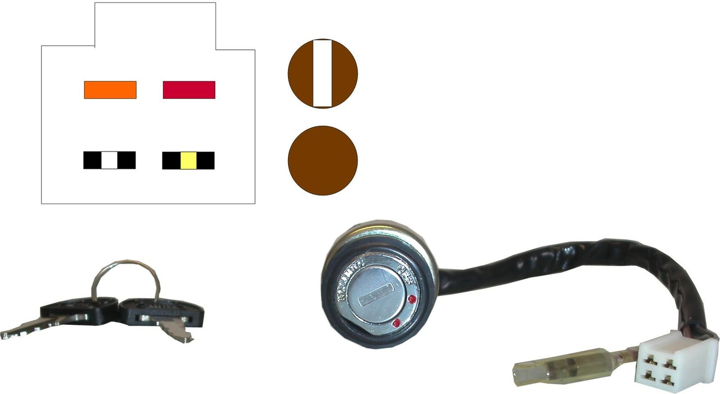 Ignition Switch Suzuki GP100, GP125, GT200 78-84 (6 Wires) (NLA When Out)
