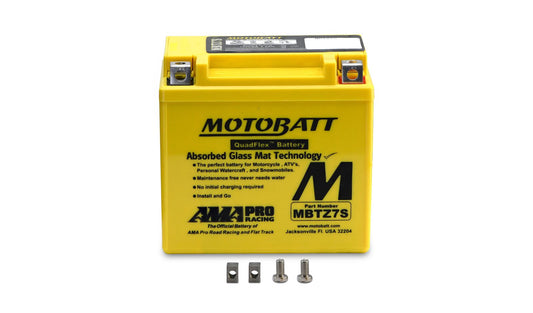 Motobatt Battery MBTZ7S 12v 6.9Ah (20Hr) CCA:100A YTX5L-BS, YTZ6S, YTZ7S L:114mm x H:107mm x W:70mm