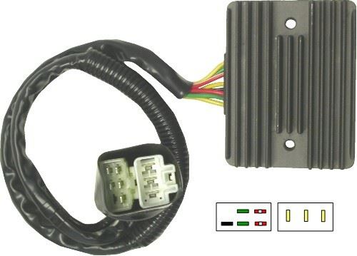 TourMax Regulator/Rectifier Honda CBR1100XX1-6 8 Wires SH689A-12 OE Refs: 31600-MAT-D51, 31600-MAT-D00