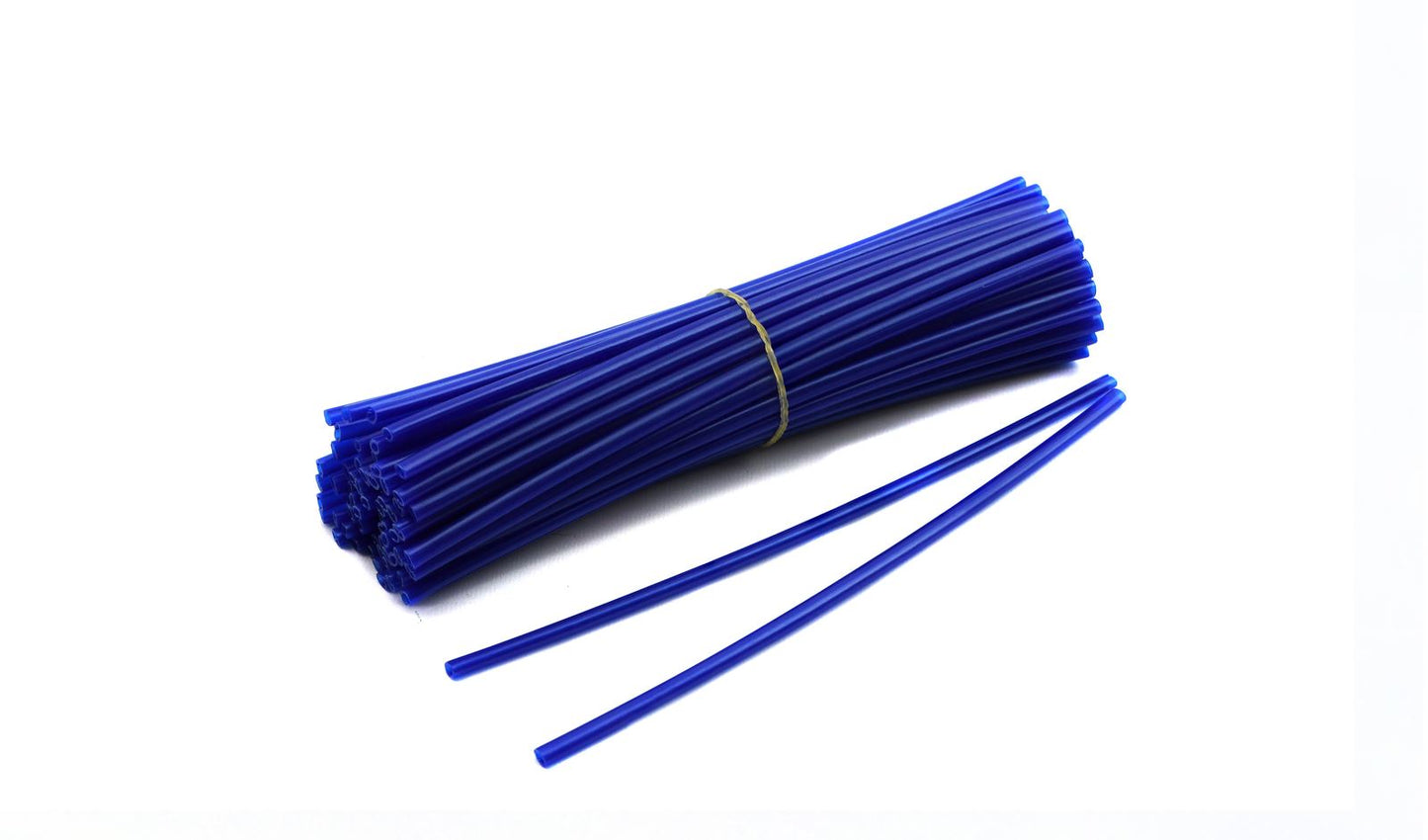 Spoke Cover Wraps Blue Full Set of 76 Covers for Up To 21" Wheels Front & Rear