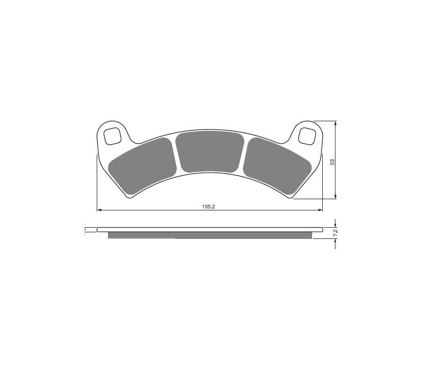 Goldfren Brake Pads AD391 Polaris RZR XP Turbo 16- Front