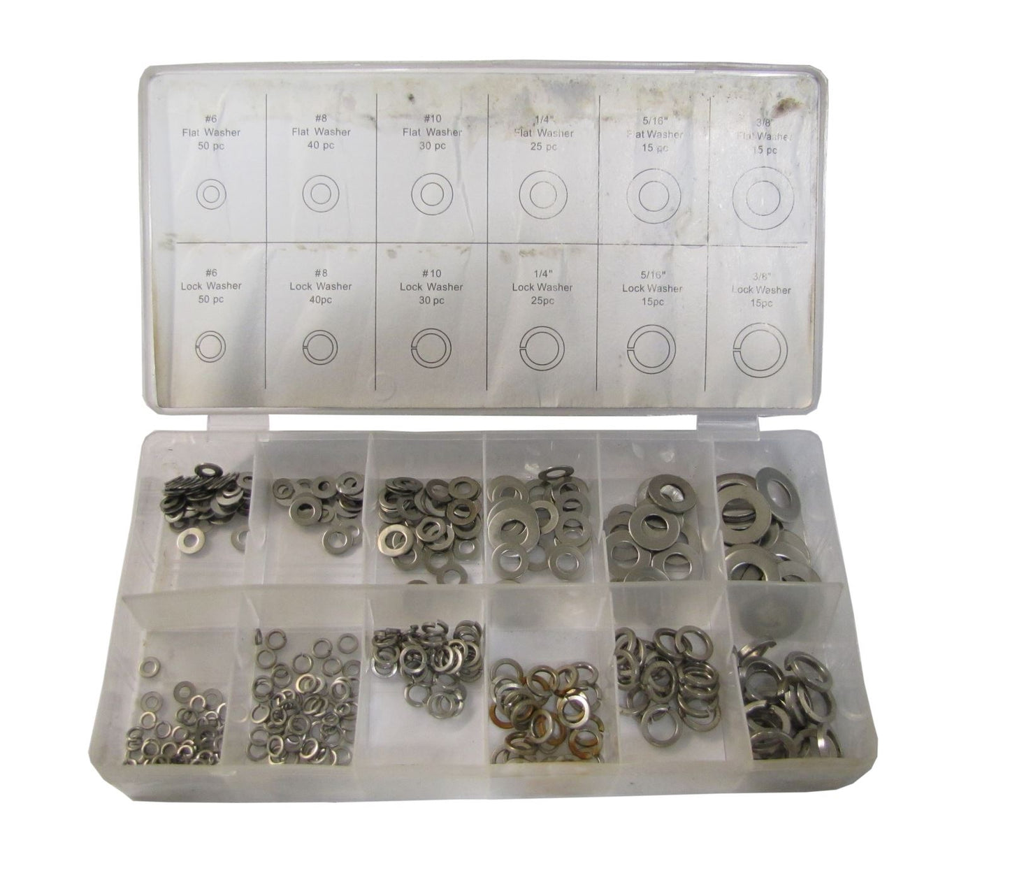 Washers Flat & Locking 350pc Assortment (Kit)