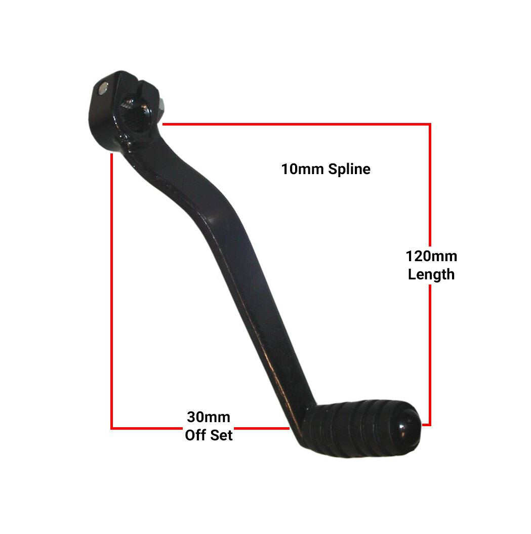 Gear Lever Honda, Kawasaki, Yamaha 5" Black Slight Kick Lever