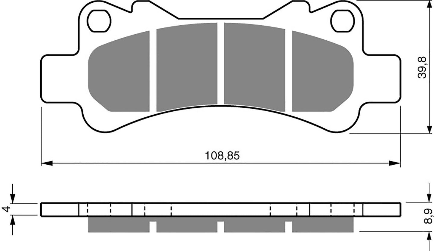Goldfren AD229, Nissin 3 Piston Rear Caliper