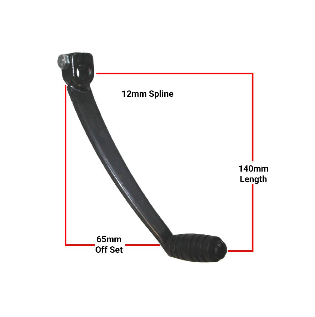 Gear Lever Suzuki 5.25" Black Straight Lever