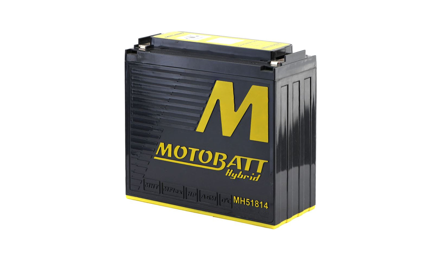 Motobatt Hybrid Battery MH51814 Lithium, Lead Acid Hybrid 12v CA:500A L:186xH:171xW:82