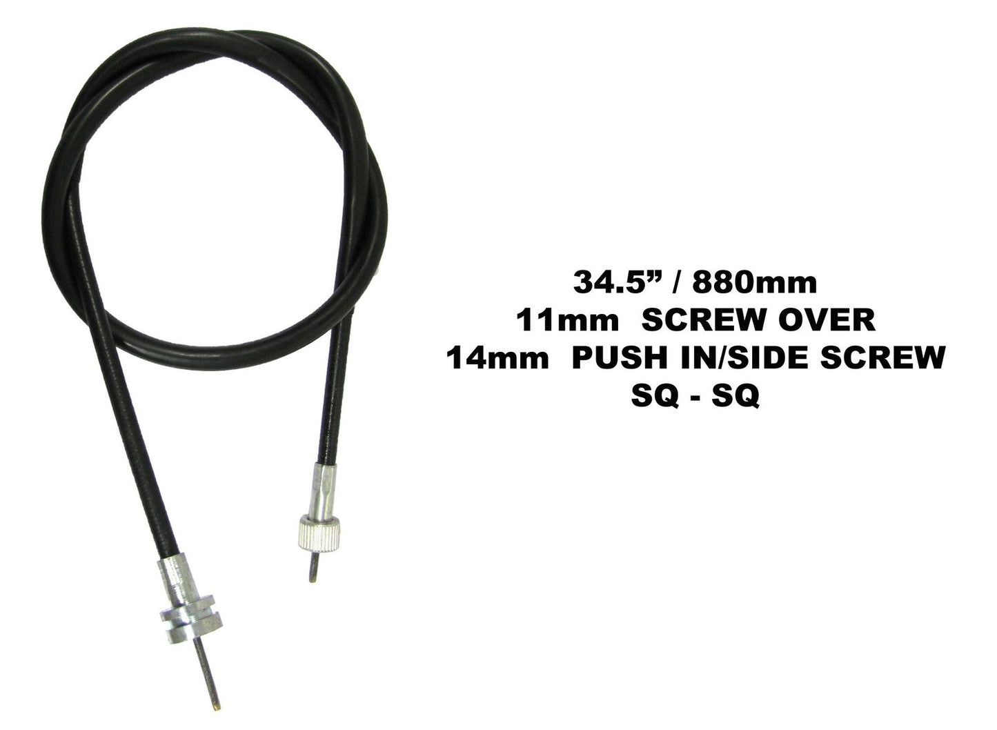 Speedo Cable Yamaha FS1E, YB100 Drum, RXS100, RS125, RS100 (Drum Brake Model) OE Ref. 241-83550-01, 241-83550-02, 241-83550-03, 353-83550-10