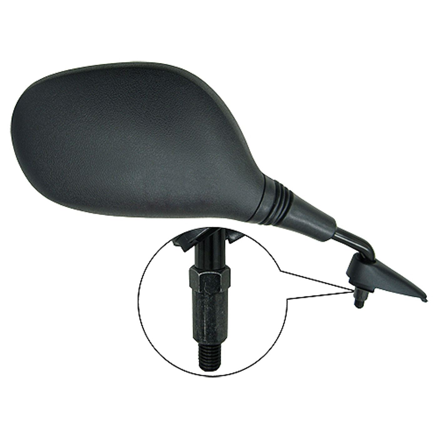 Mirror Right 8mm Black Yamaha YN50 Neo's 4T 09-15, 2018, YQ50 Aerox 2012 (E-Marked) OE Ref: 5C2-F6290-00
