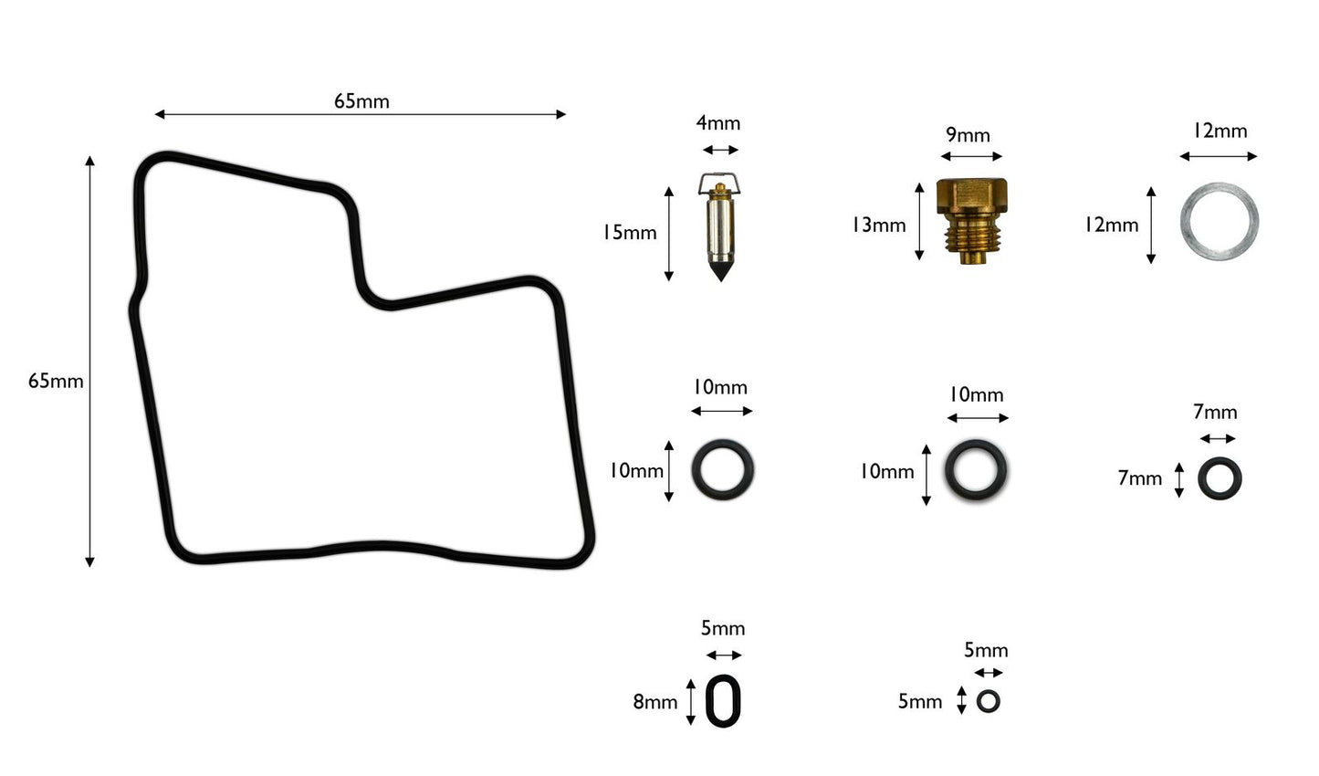 Carb Repair Kit Honda VT700C 87, VT800C Shadow 88, VT1100C 87- 89
