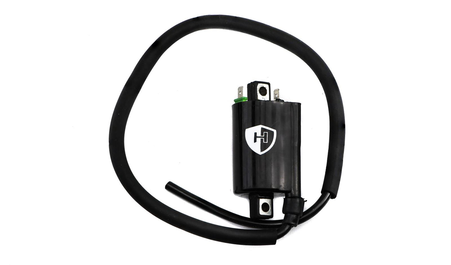 Ignition Coil 12v CDI Single Lead 2 Terminal Late Kawasaki (22" lead length)