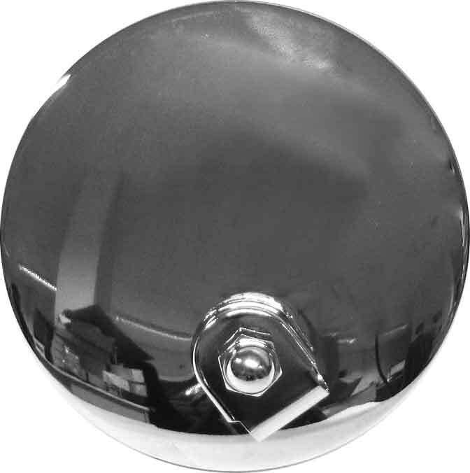 Mirror Left or RIght Chrome Round ideal for Lambretta, Vespa (Clamp on the Back)