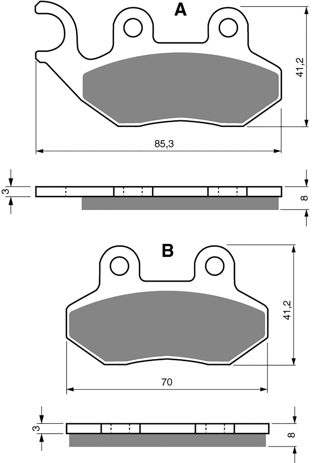 Goldfren Brake Pads AD174, FA264, SBS708, VD968