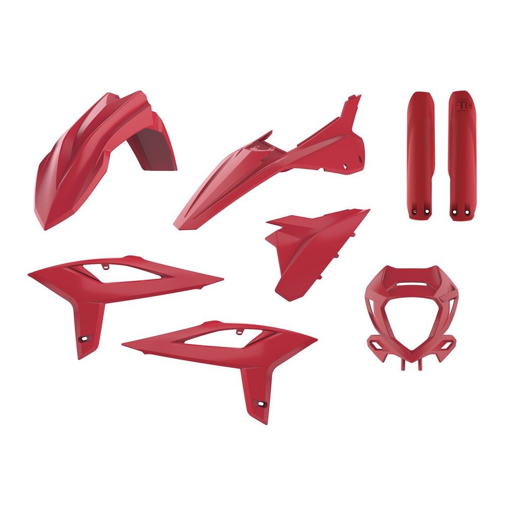 POLISPORT PLASTIC KIT BETA RR 125-480 2T+4T 2020-2022, RED