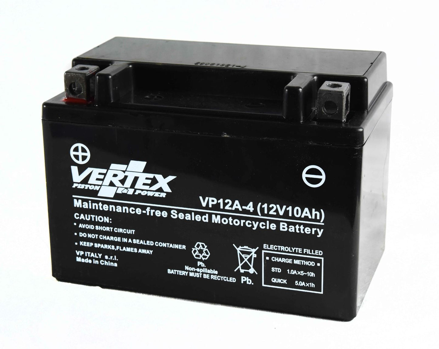 Vertex VP12A-4 Battery replaces CT12A-BS (L:150 mm x W:87 mm x H:107 mm)