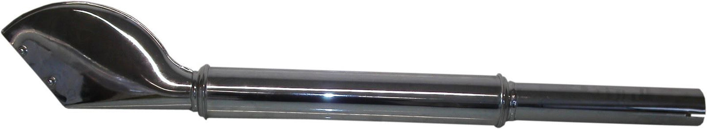 Exhaust Silencer 35mm-45mm Fish Tail 30" Long Universal (Each) Chrome
