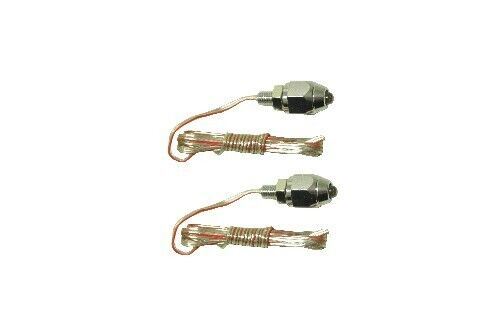 Marker Light Chrome 6mm Bolt with Red LED Light (Pair)