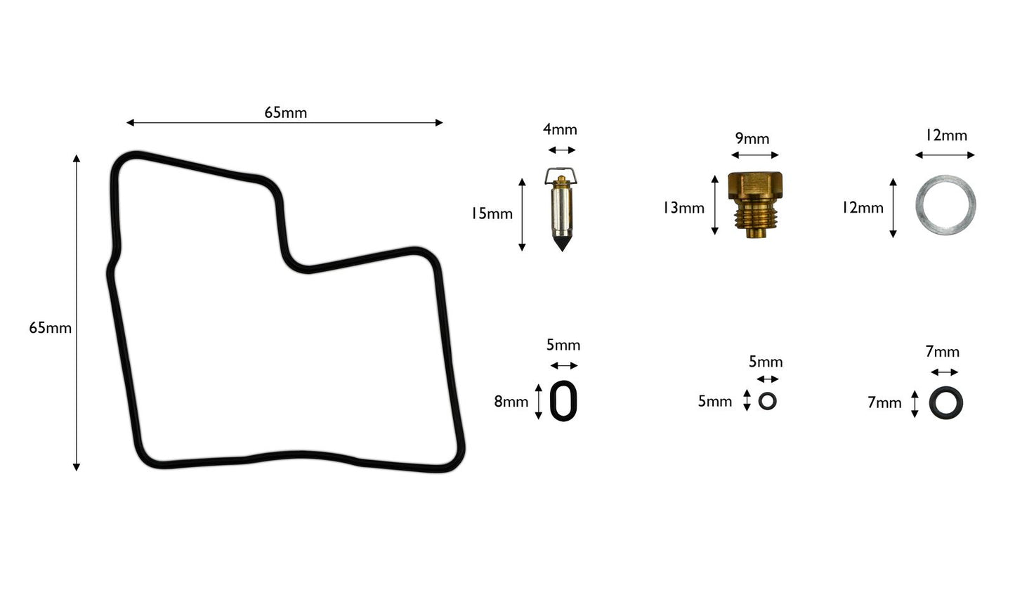 Carb Repair Kit Honda NTV650J,K,L,M 88-91