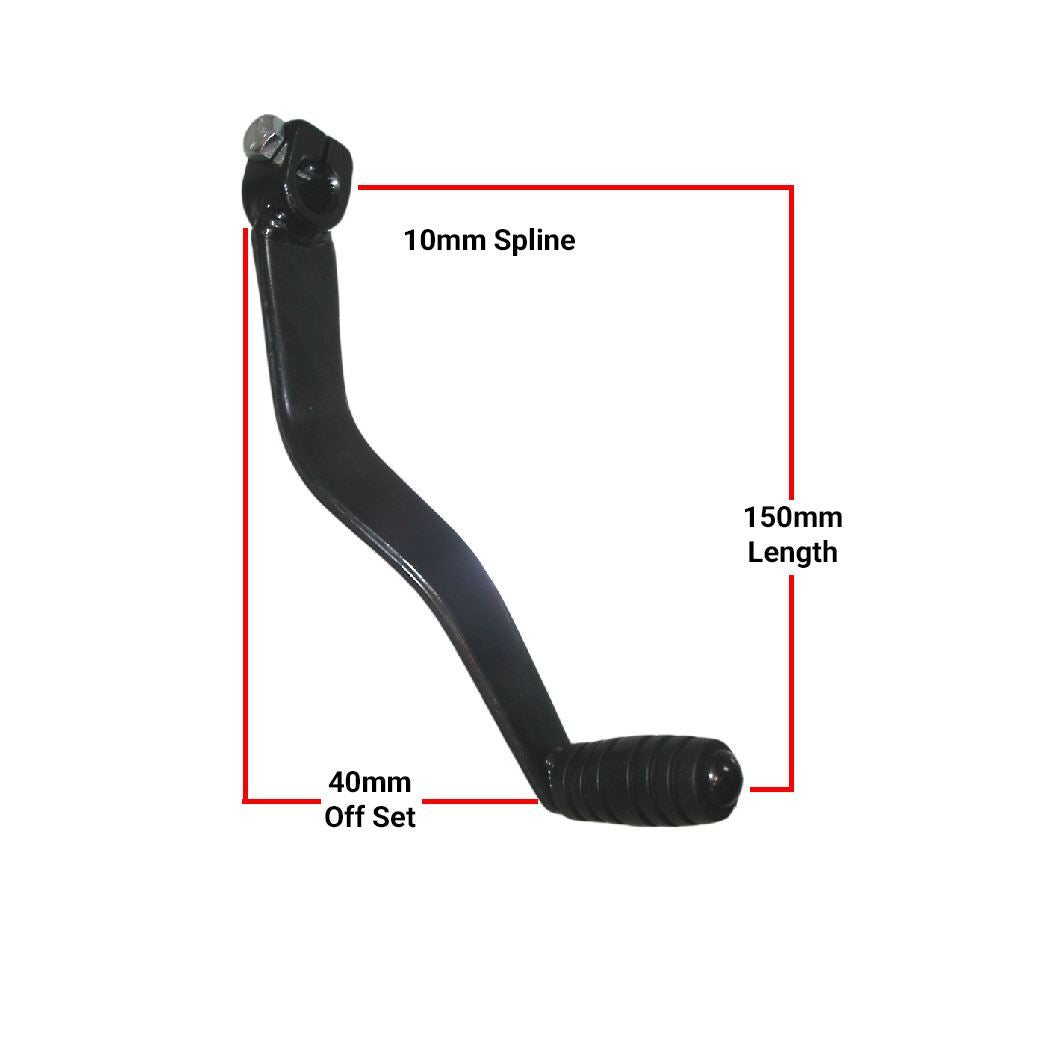 Gear Lever Honda, Kawasaki, Yamaha 4.80" Black Straight Lever