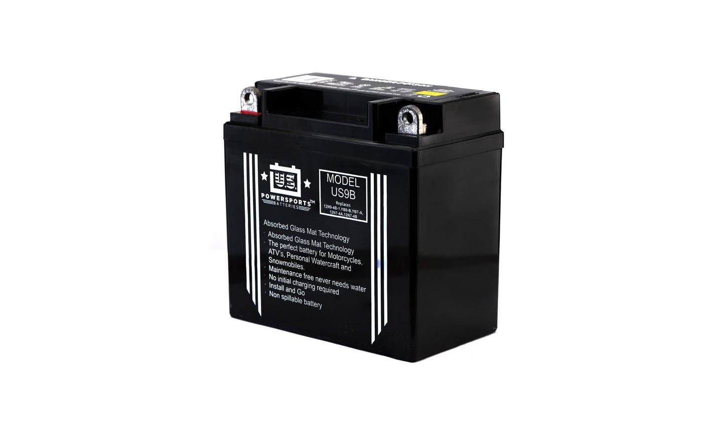MTX Power/ US Powersports Battery XB9-B/ US9B Sealed 12v 90AH CCA:120A L:137mm H:139mm W:76mm 12N9-4B-1, CB9-B, CB9A-A