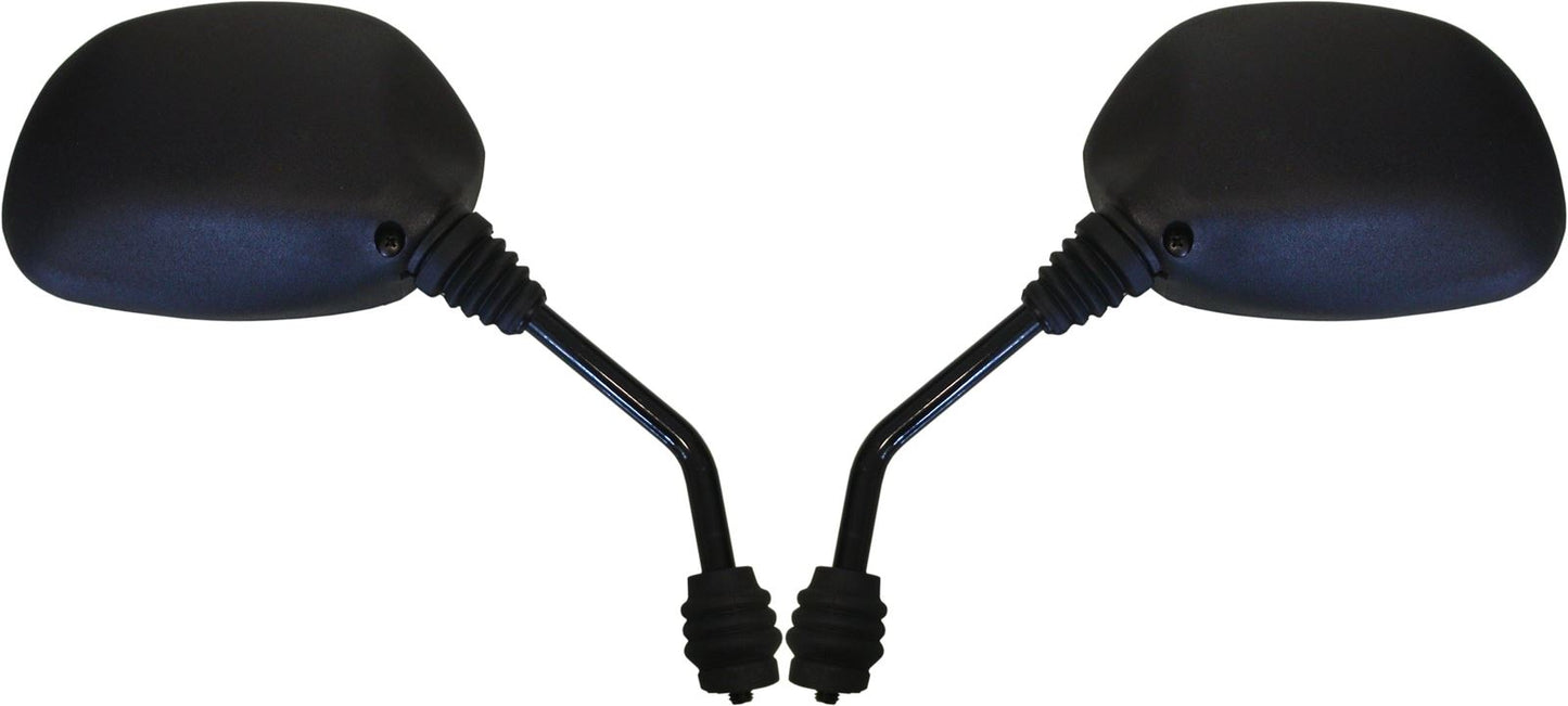 Mirror Left & Right 8mm Black Rounded to fit European Models & Early Honda CBR125