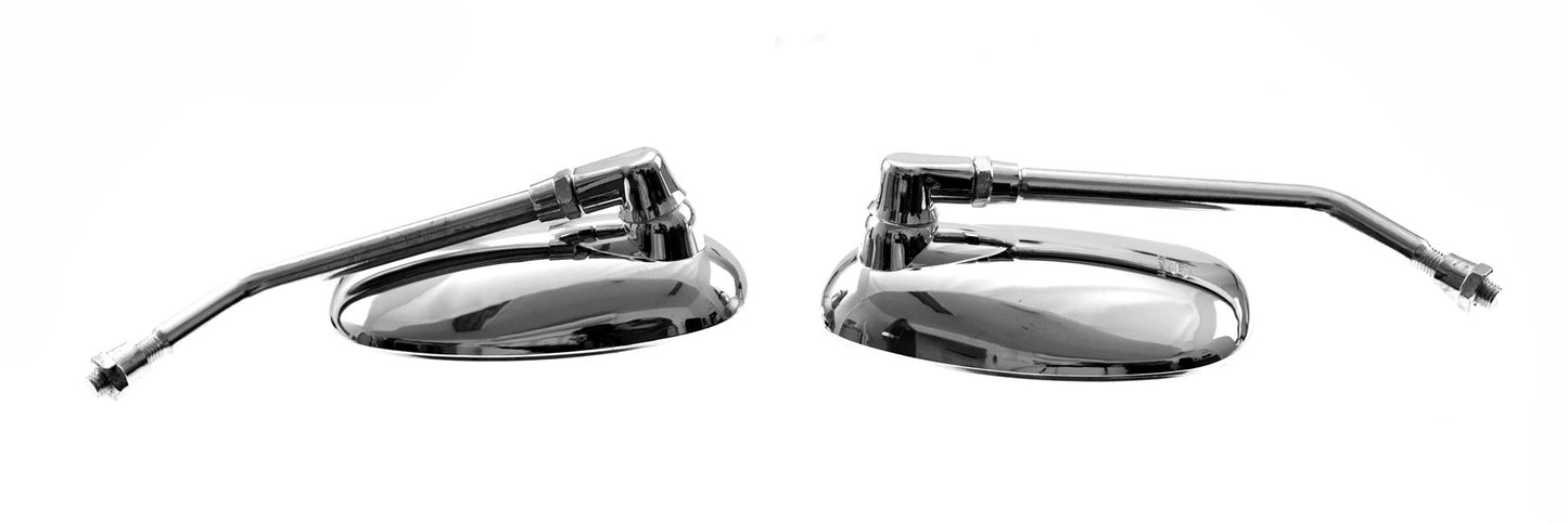 Oval Mirrors Chrome 10mm
