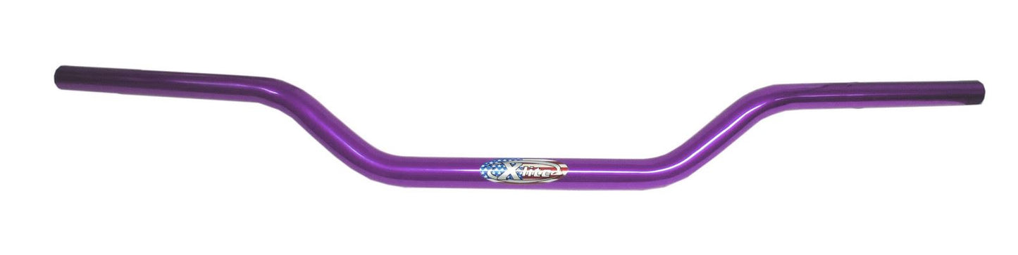 Handlebar 7/8" 22mm to 1" Taper Aluminium Purple 3.50" rise