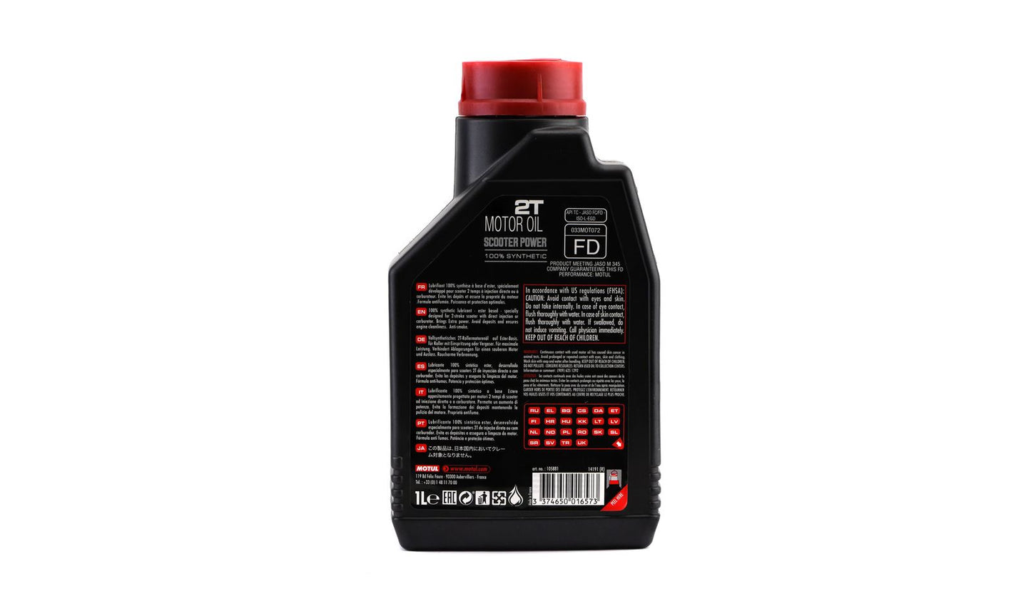 Motul Scooter Power 2T 100% Synthetic (1 Litre)