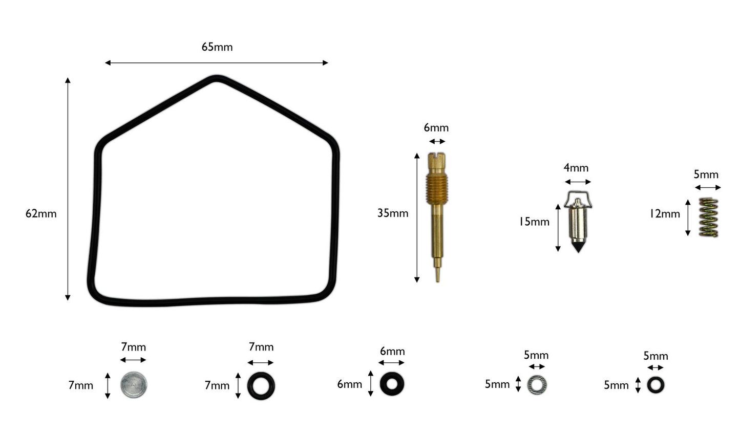 Carb Repair Kit Kawasaki Z440G1-H1-2 D4-D6 LTD, Z750E 79-85, Z750H