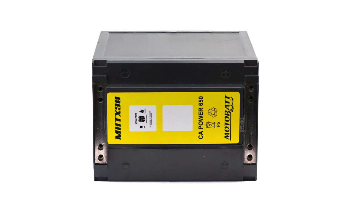 Motobatt Hybrid Battery MHTX30 Lithium, Lead Acid Hybrid 12v CA:650A L:166xH:175xW:126