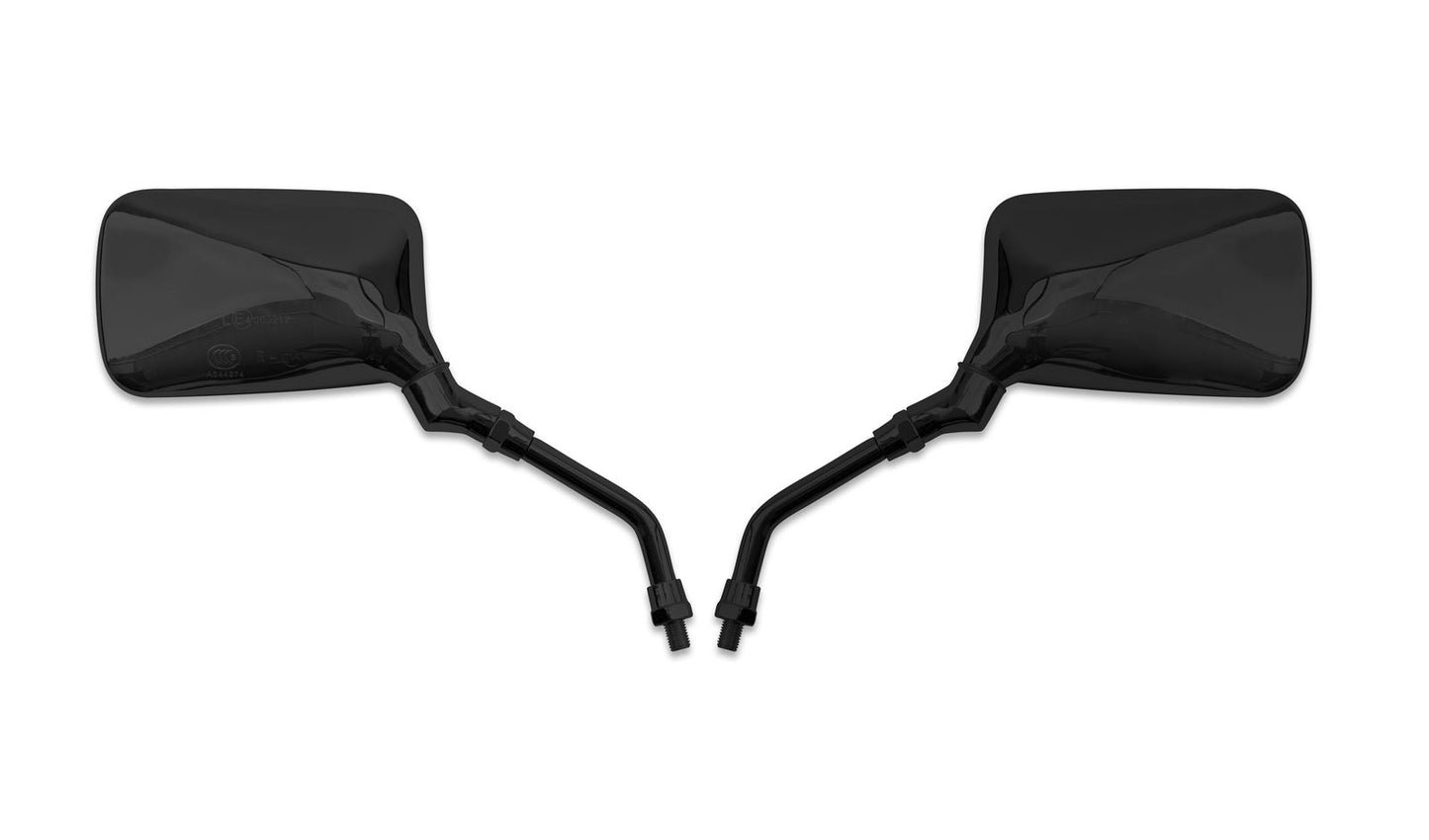 Mirrors 10mm Black Rectangle Left & Right Honda Style