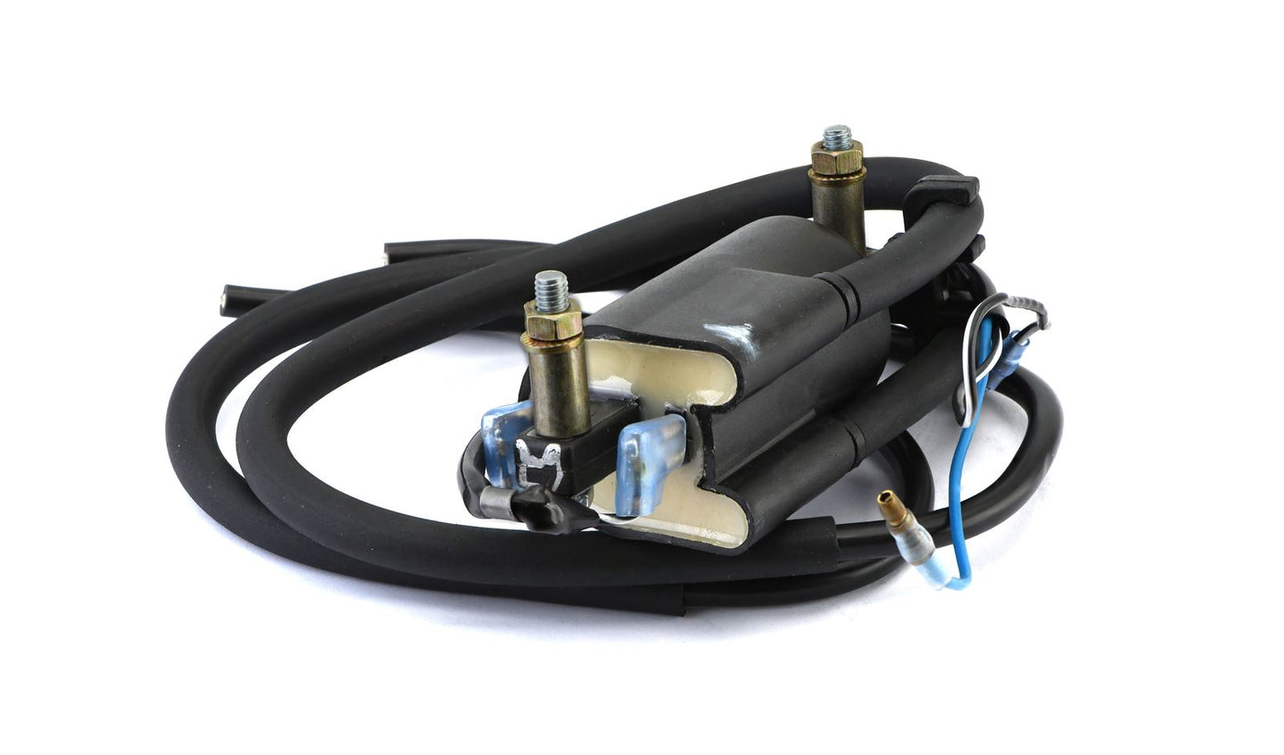 Ignition Coil 6v Points Twin Lead 2 Wires (100mm Centres) (P:2.33Oh, S: 17..50KOh)