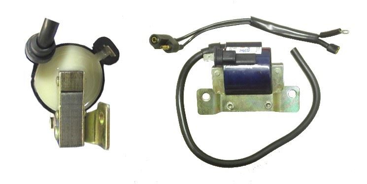 Ignition Coil 6v AC Single 2 Bullets (70mm Centres) (P:0.86Oh, S: 5.85KOh)